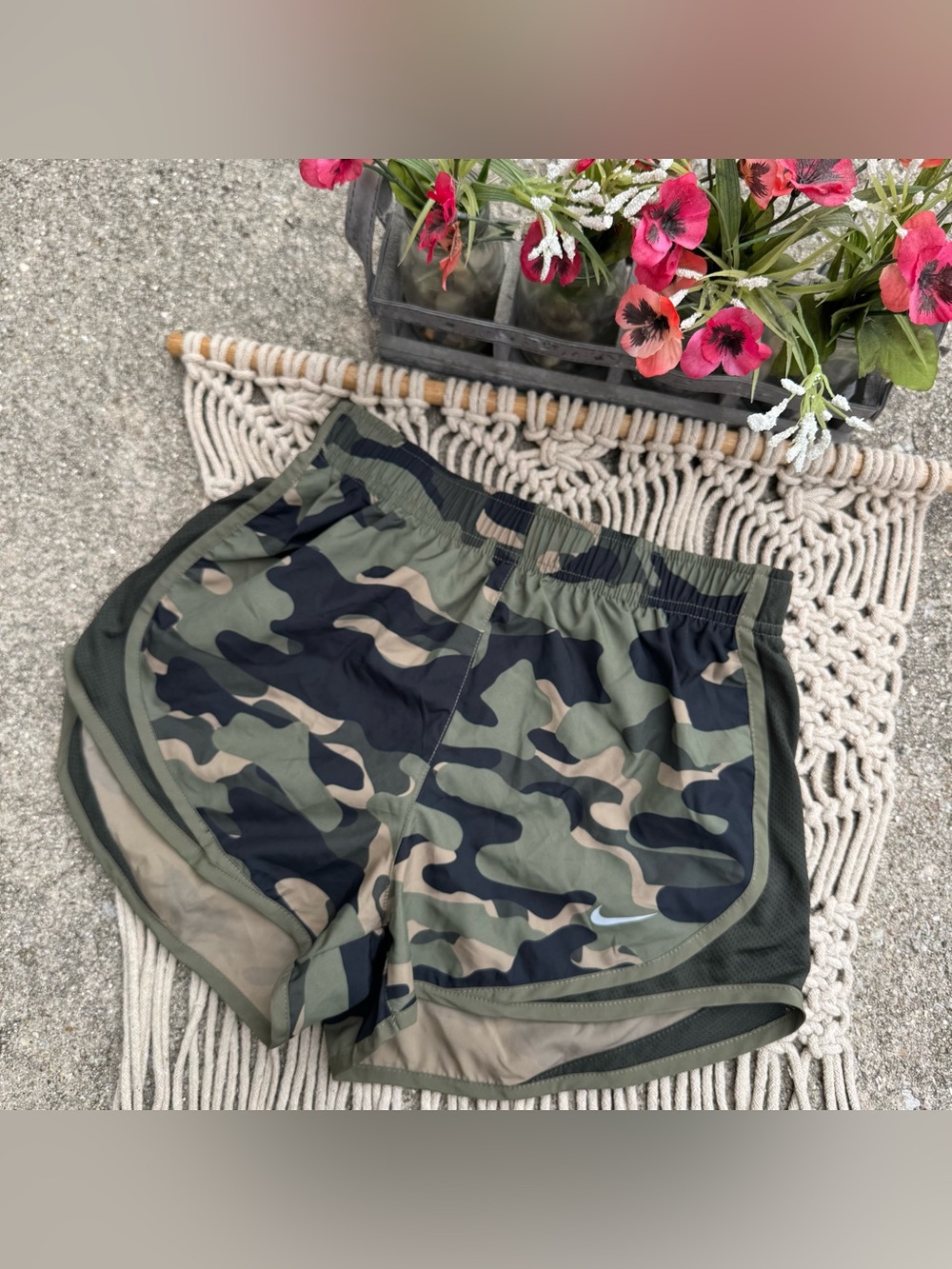 Nike Camouflage Printed Running Shorts Size XS